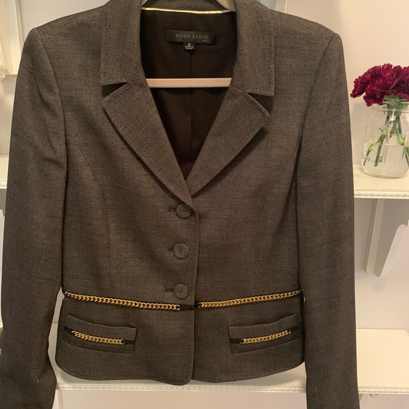 Ann Klein Jacket Chain Details EUC - Picture 2 of 8